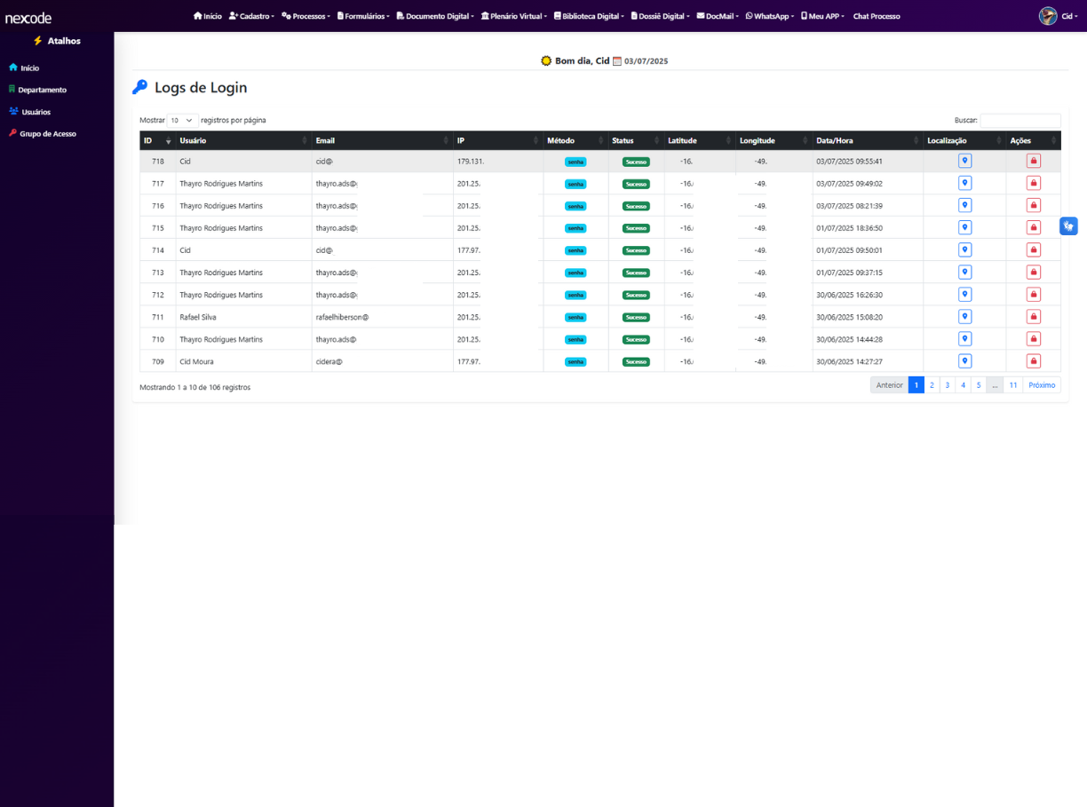 Interface de Usuário
